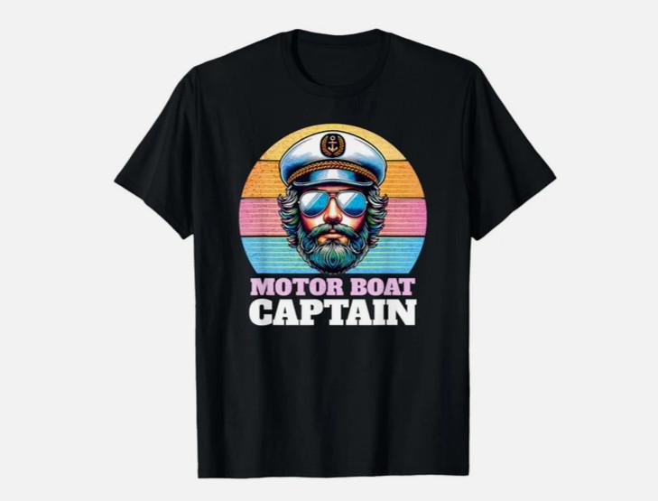 Motor Boat Captain Funny T-Shirt unisex T-Shirt NEW