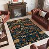 Fox Theme Crystal Velvet Floor Rug Personalized Custom Name Text Warm Carpet Home Decoration