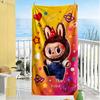 Labubu Customizable Name Beach Towel Quick-Dry Soft Microfiber Ideal for Travel Outdoor Swim Pool Yoga Surf Camping Hiking Gym Gift Holiday