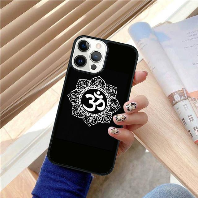 Aum om Namaste Symbol Zen Yoga Phone Case Cover For iPhone 17 Air 15 16 Pro Max 14 13 12 11 Pro Max Plus