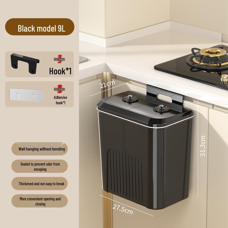 Wall-Mounted Trash Bin: Luxury Style for Kitchen & Bathroom