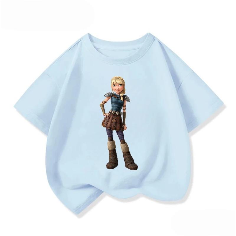 Relaxed Fit Children Short Sleeve T Shirt Kawaii Round Neck Lovely How To Train Your Dragon Graphic Street Style 3 To 14