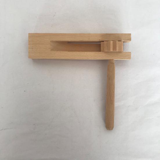 Wooden Ratchet Noise Maker Orff Instruments Birch Wood Hand Rattle Toy for Sporting Events Games Celebrations