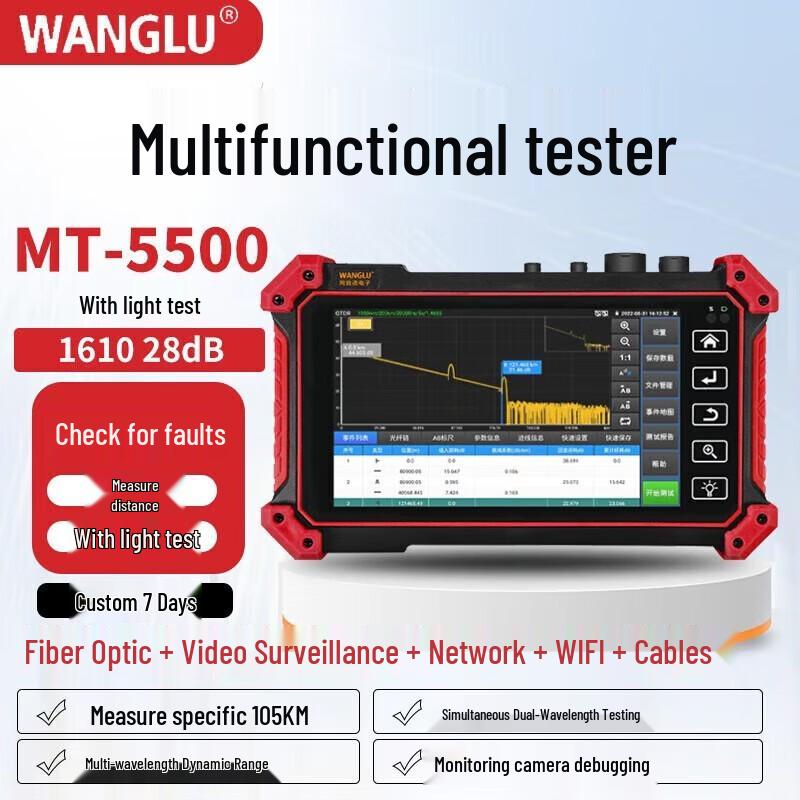 WANGLU MT-5500 Dual-Wavelength OTDR Fiber Optic Tester