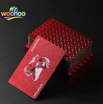 Premium Playing Cards Waterproof Plastic Cards Poker Tournament Set Gold Foil Design Black Gold Finish Durable Entertainment