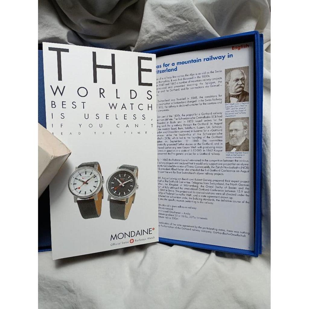 Used MONDAINE (Swiss National Railways Official Watch) Wristwatch 125th Anniversary of the Opening of the Gotthard Tunnel