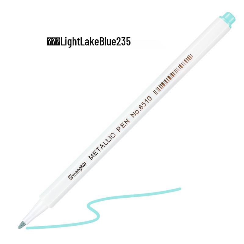 Guangna 6510 Metallic Signature Pen - Hard Tip Watercolor & Outline Pen for Drawing & Design