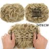 Synthetic Hair Bun Comb Clip In Messy Curly Chignon Elastic Band Scrunchies Hair Pieces Extension For Women Black Brown