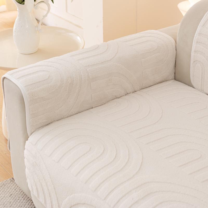 Simple Modern Sofa Cushion Autumn and Winter Light Luxury Non-Slip Sofa Plush Cover