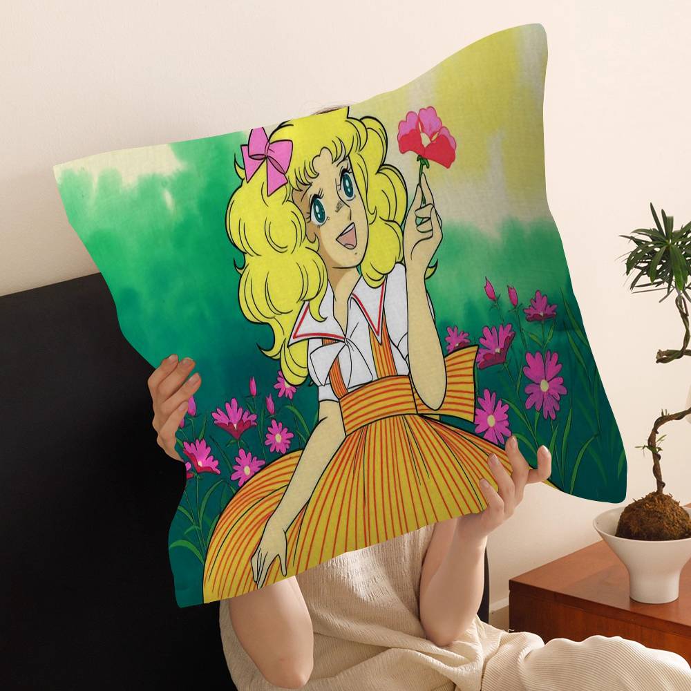 Cartoon Anime womens Candy Sweet pillow cover sofa cushion cover home room decoration children gift