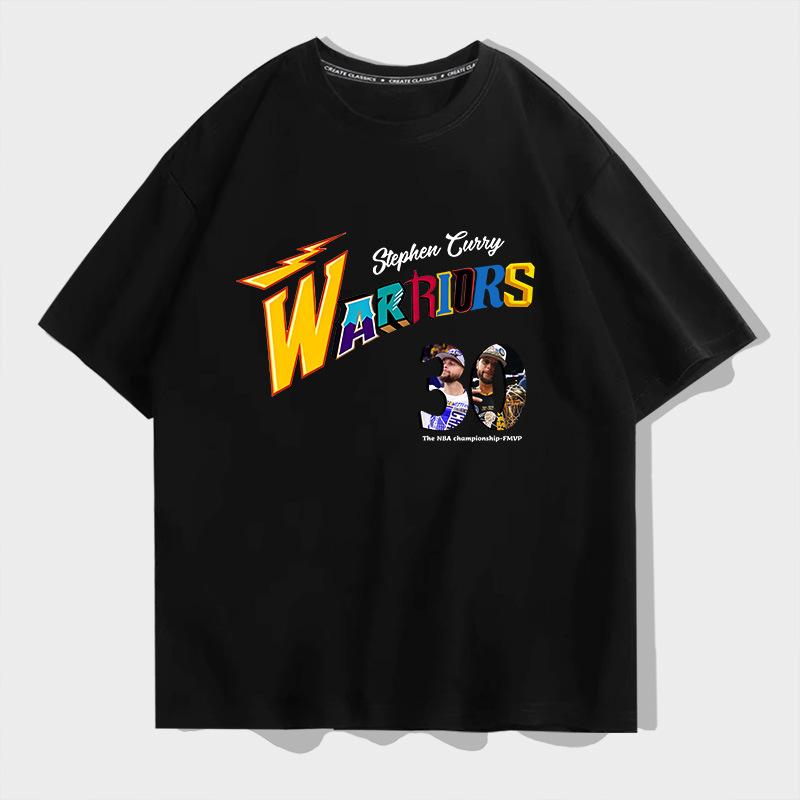 Basketball star Curry No. 30 short-sleeved cotton short-sleeved T-shirt men s summer youth tide loose shoulder half-sleeved top 150XXS