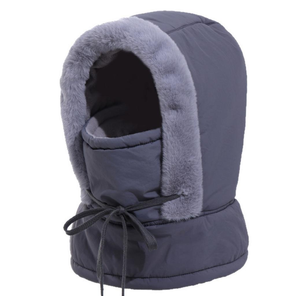 Nordost Warme Lei Feng Mütze Winter Neu Herren und Damen Outdoor Ohrenschutz mit Dickem Fleece Kälteschutz Gesichtsmaske, Hals Integrierte Mütze