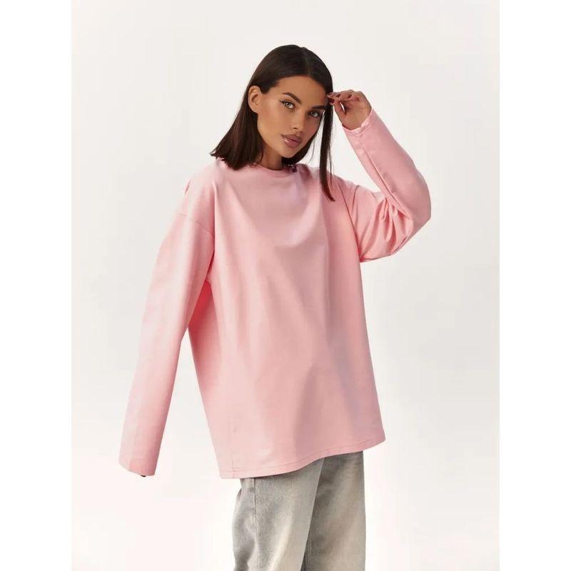 Western Style New Fashion Casual Loose Solid Long Sleeve Round Neck T-shirt Top Women Long Sleeved Top