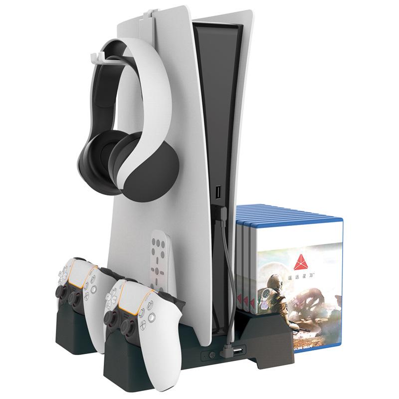 Charging Dock Compatible for PS5 Multipurpose Game Holder Console Cooler