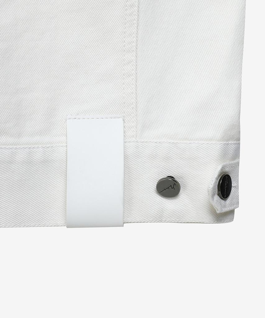 Noirer Oversized Crop Denim Jacket (Cream)