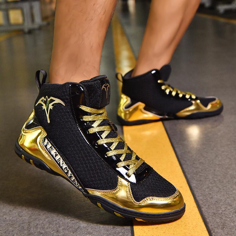 Nové pánské boxerské boty Profesionální boxerské boty Protiskluzové Lehké Cvičební tenisky pro trénink