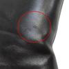 Great PRADA Knee-high boots Logo Metal Side Zip Leather black leather Women Used