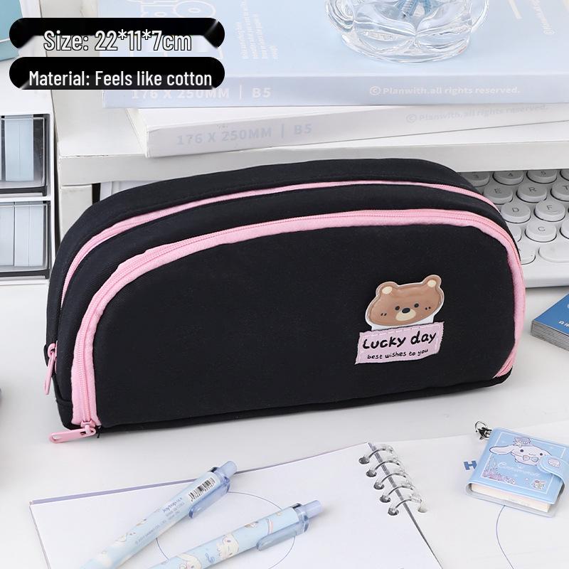 High-Capacity Japanese Minimalist Pencil Case for Middle and Primary School Girls