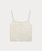 Sseomweeobeoteo Leaf Cotton Sleeveless Knit - Ivory