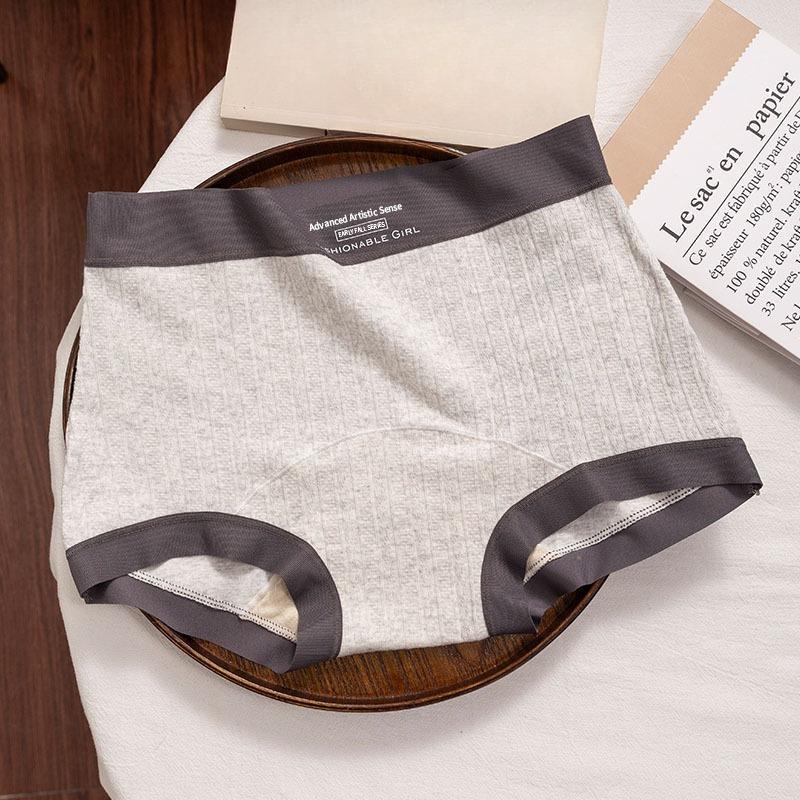 Large Size Female Spring Cotton 10A Antibacterial Long Crotch High Waist Small Flat Angle Underwear