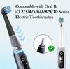 IO Replacement Brush Heads for Oral-B iO Series 2-10 Electric Toothbrushes (3 Black + 3 White)