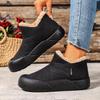 Botas de Invierno de Felpa para Mujer de Piel Sintética Suaves Cálidas y Ligeras Color Beige Amigable con Diseño de Caña Baja