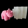 Rose Series Animal Aromatherapy Candle Silicone Mold Diy Rabbit Bear Handmade Soap Dripping Plaster Decoration Mold