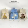 Women's Korean-Style Cartoon Animal Knitted Backpack - Versatile, Large Capacity, Portable Bucket Bag