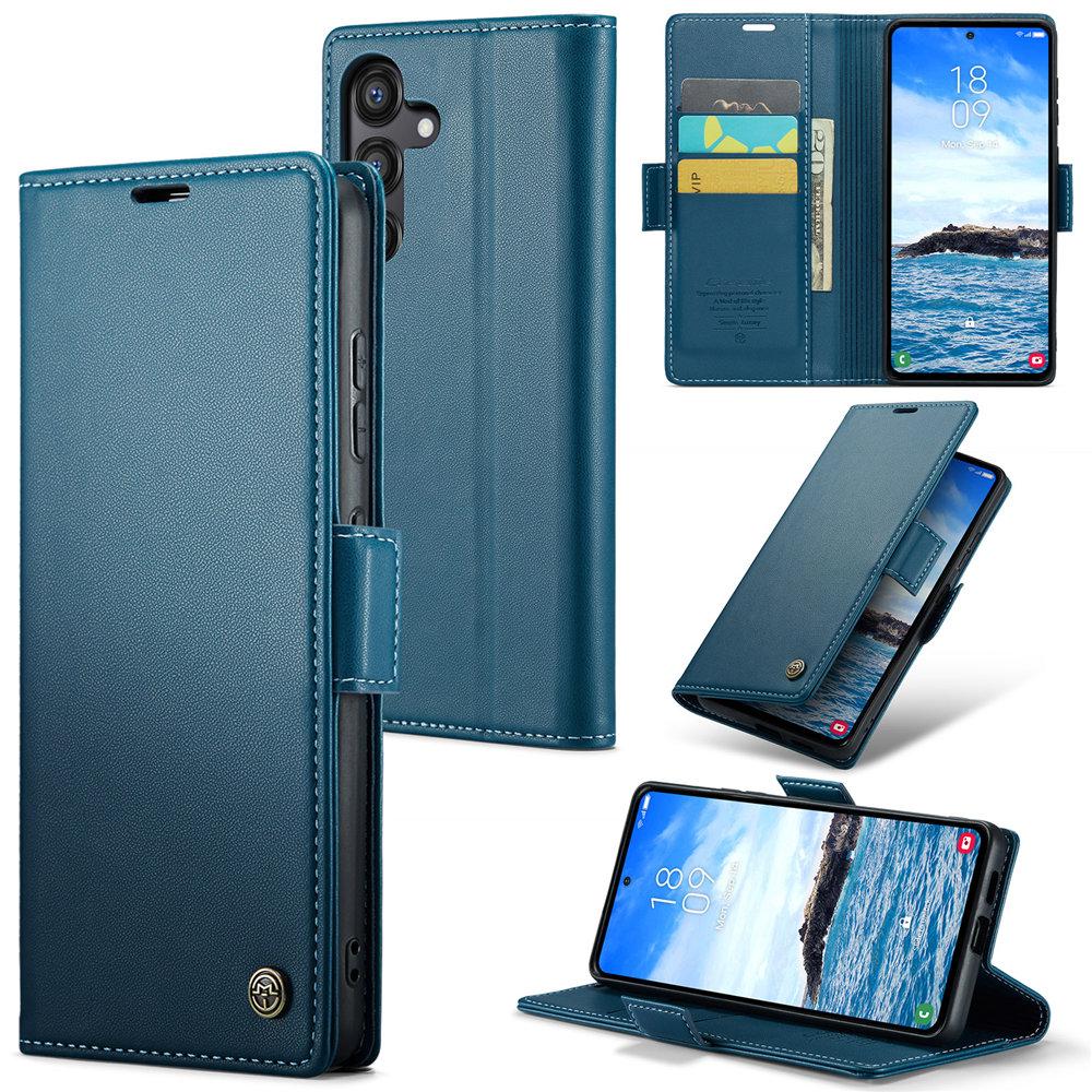 S24FE Magnetiskt Flippedfodral för Samsung Galaxy S24 FE Capa Plats för Kreditkort Läderfodral för Galaxy S24FE Funda