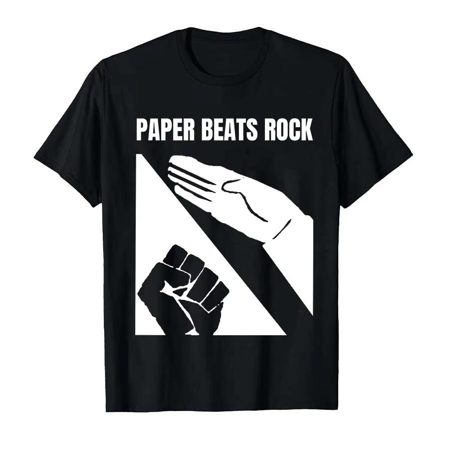 XIXI Fashion Paper Beats Rock Meme T-shirt Heren Dames 100% Katoen T-shirts Korte Mouw Tops Zomer Populaire Mode Comfortabele Korte Mouwen 2XL