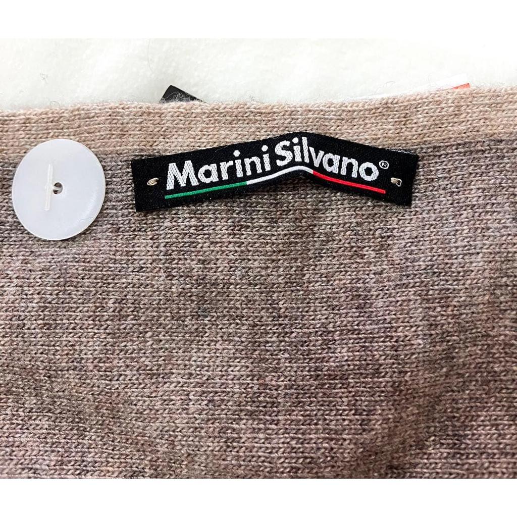 Used Made in Italy Marini Silvano Cashmere Blend Hole Wool Mini Muffler