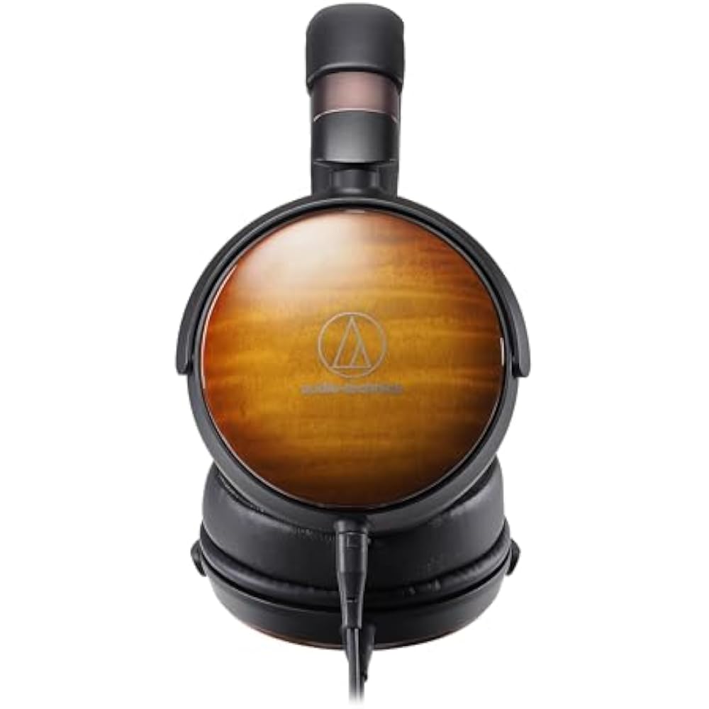 Audio-Technica ATH-WP900 Headphones: Wired, Closed-Back, High-Resolution Audio Compatible, Wooden...