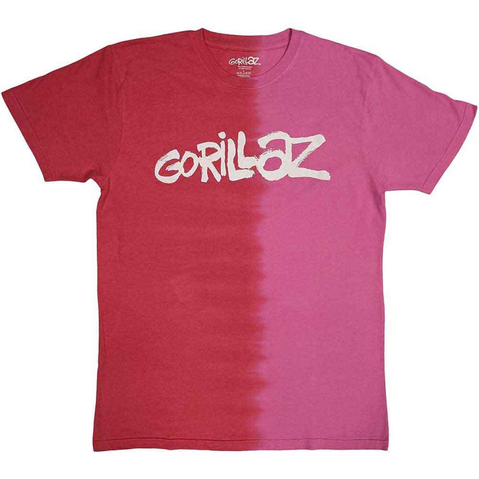 GORILLAZ logo dip dyed Band T-Shirt 3XL