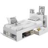 SAX Children's Bed 90x190 Cm Multiple Storage - White Decor