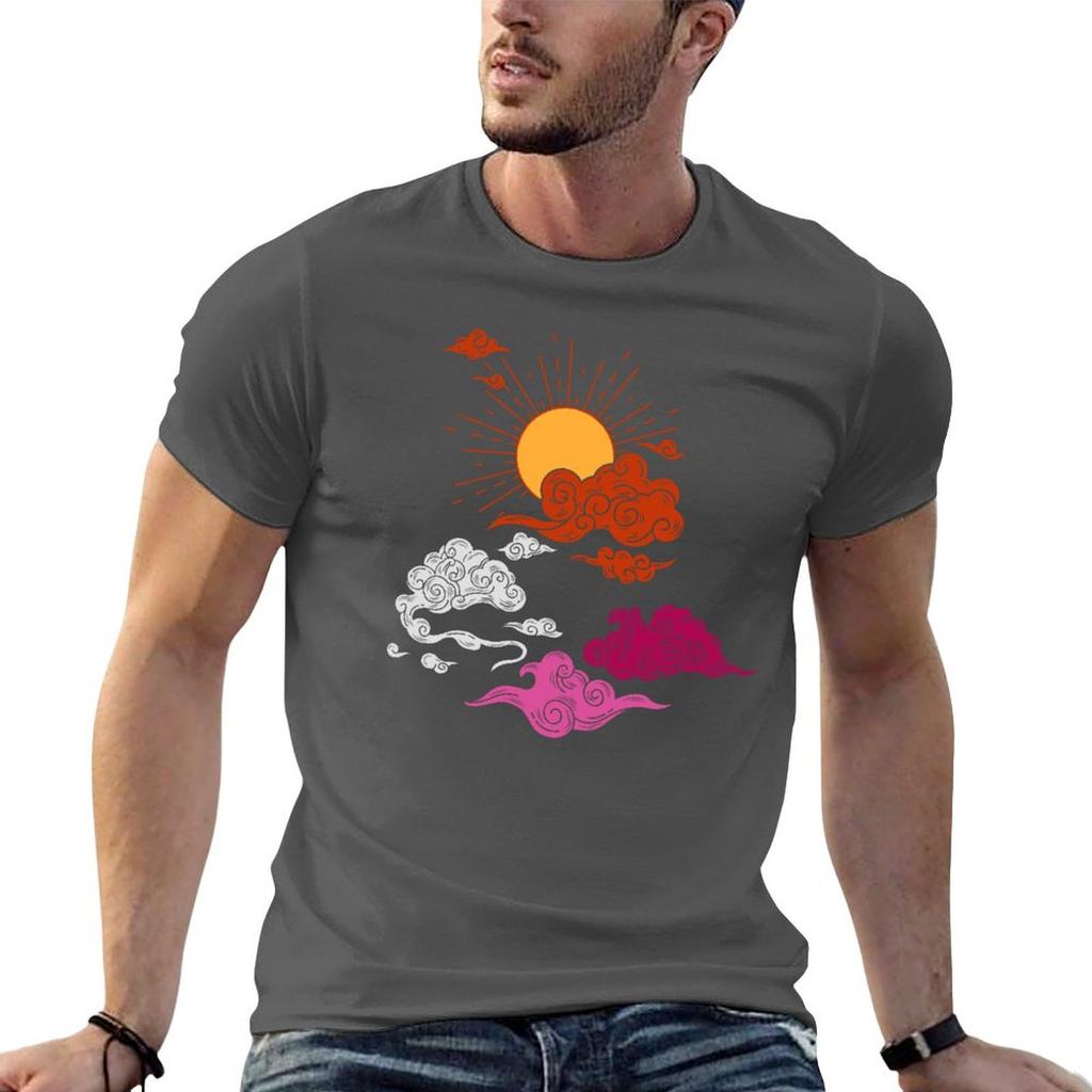 Suns And Clouds Lesbian Pride TShirt Graphics Shirts Graphic Tees Unisexs Graphic TShirts Funny