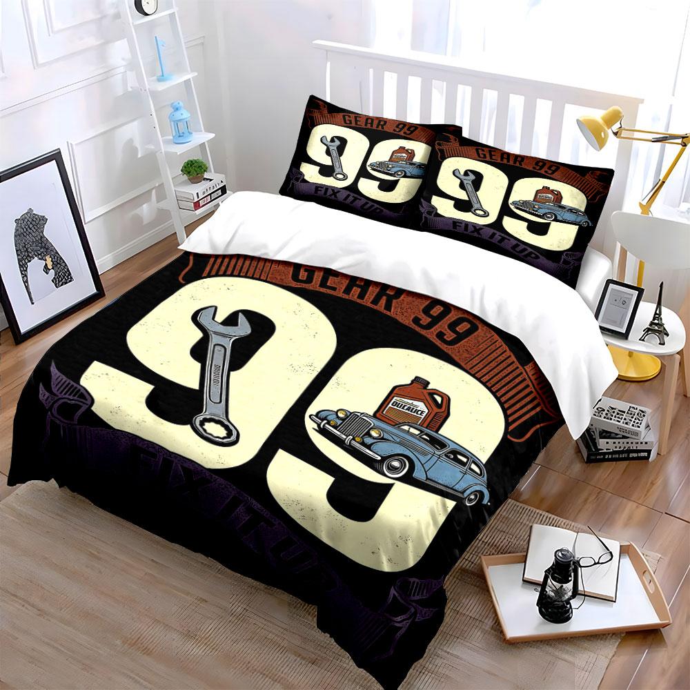 Wrench, car, number 99. Bedding sets Duvet cover sets Duvet covers Pillowcases(1 * Duvet Cover 2 * Pillowcases without duvet insert)