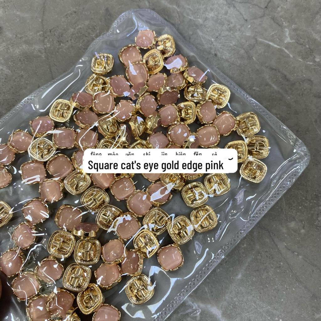 Yisen ESSTUDIO Exquisite Pearlescent Square Metal Shirt/Cardigan Buttons