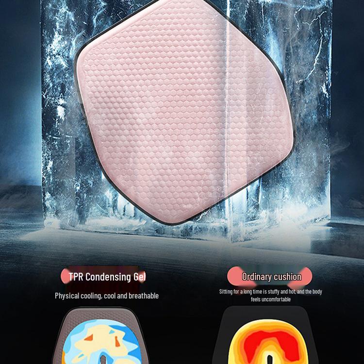 Universal Gel Ice Car Seat Cushion - Breathable, Ventilated, Four Seasons Comfort Pad