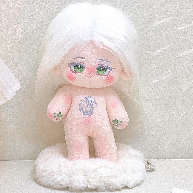 Plüschpuppe mit krausem Haar, mit wechselbarer Kleidung und Zubehör