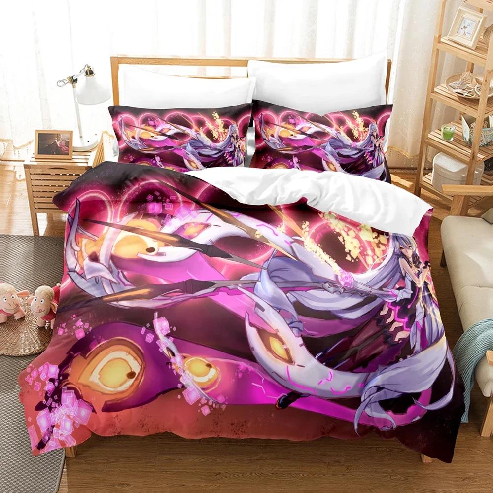 3D Anime Honkai Impact 3Rd Bedding Set Printed Decorative 2/3Pcs Duvet Cover Set Bedclothes Quilt Cover Home For Aldult Kid Teen