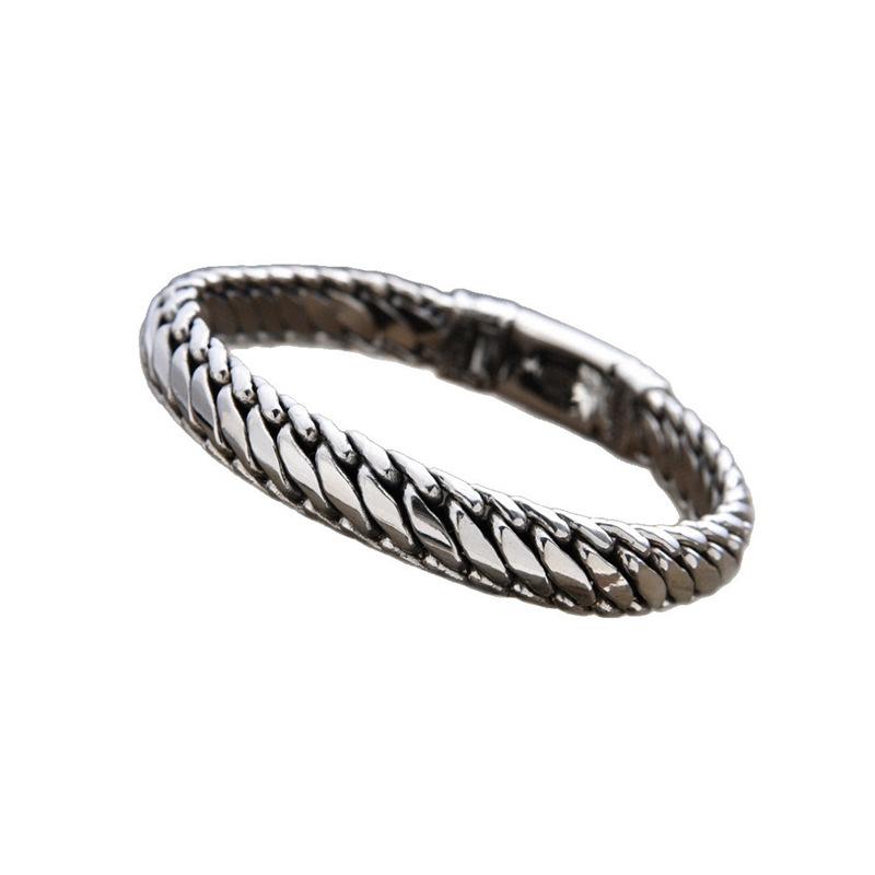 2026 Huang Caishen Three Horse Whip Bracelet Personality Smooth Simple Atmospheric Men's Bracelet