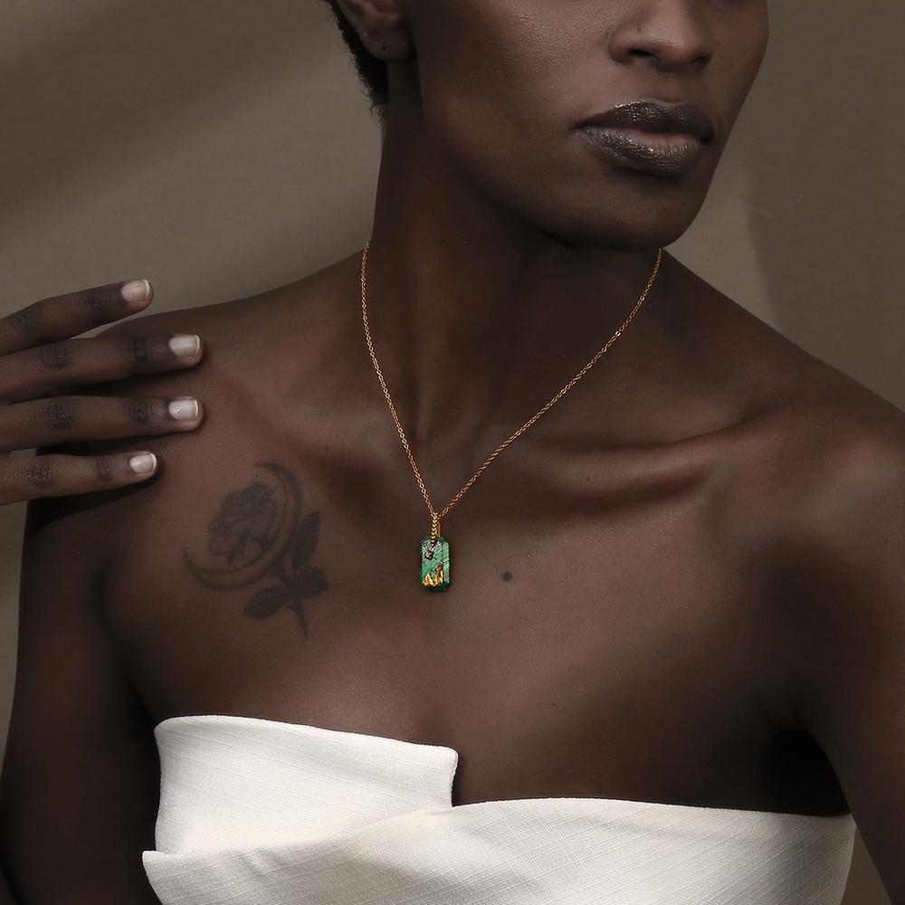 MamacitaSlay Y2K Color Acrylic Eight Pointed Star Pendant Necklaces For Women Stainless Steel Women's Jewelry Accessories Gift
