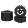 4pcs RC Rubber Tire Universal Upgrade Parts Off Road Truck Hub Wheel for ARRMA 1 7 1 8 1 10 RC Car
