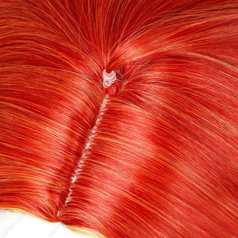 Pyro Archon Mavuika Cosplay Wig 100cm Long Heat Resistant Synthetic Hair