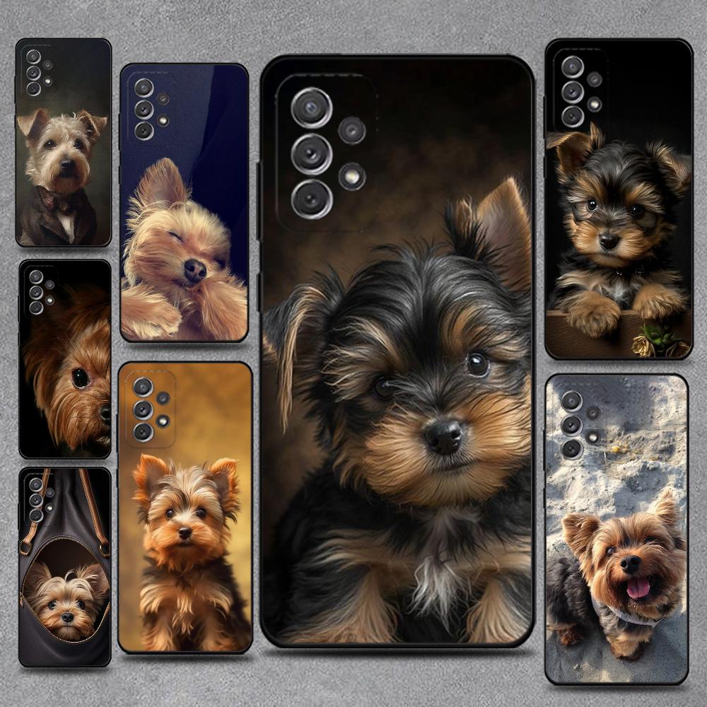 Yorkshire Terrier Dog Phone Case For Samsung S25,S24,S21,S22,S23,S30,Ultra,S20,Plus,Fe,Lite,Note,10,9,5G Black Cover