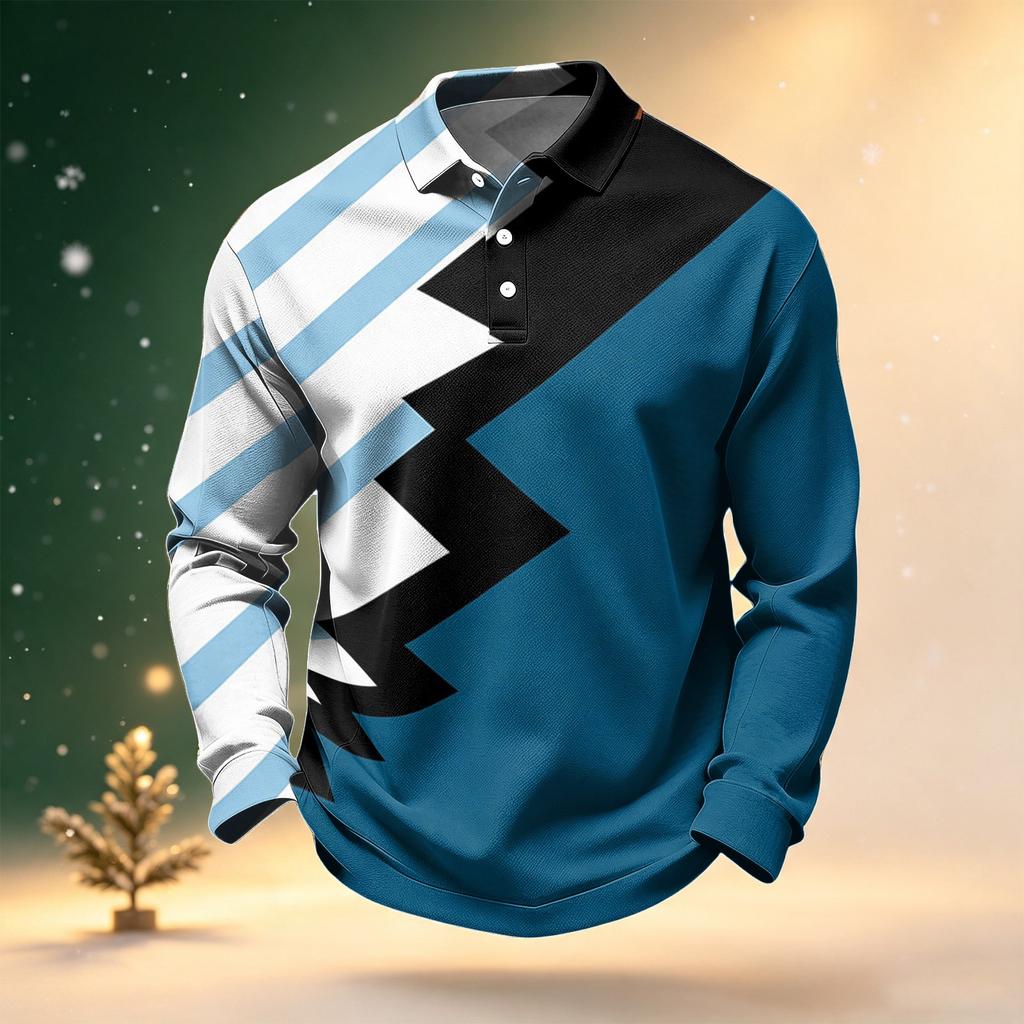 Men's Casual Quick Dry Mesh Long Sleeve Golf Shirt for Outdoor Golfing