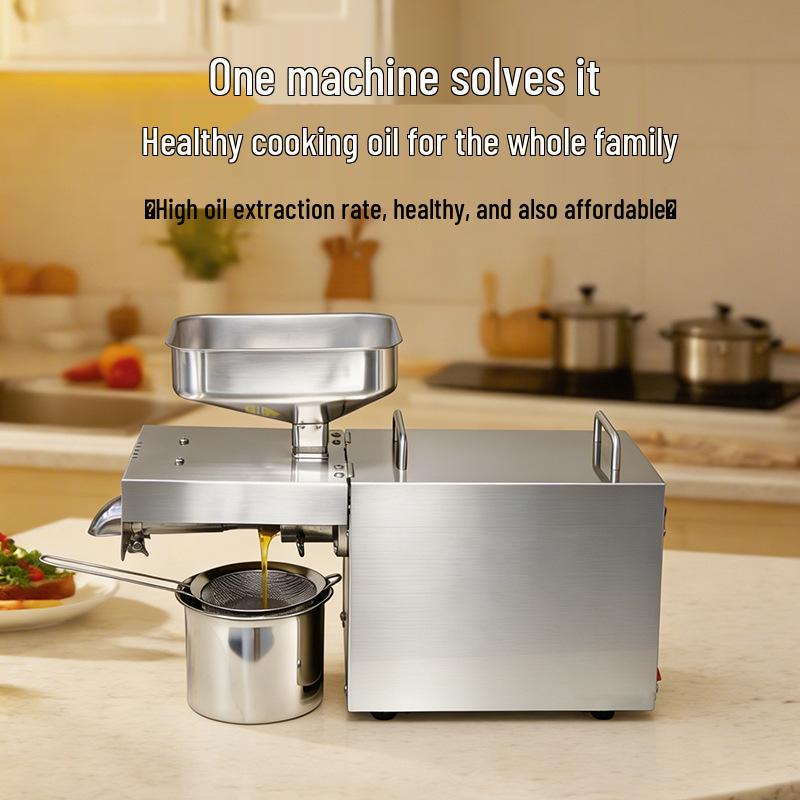 Fully Automatic Stainless Steel Flaxseed & Rapeseed Oil Press with Temperature Control