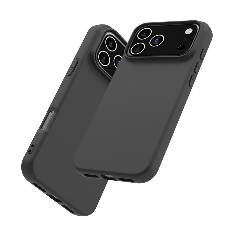 For iPhone 17 Pro Max Case Soft Matte Back TPU Black Phone Cover ,Large Cutout