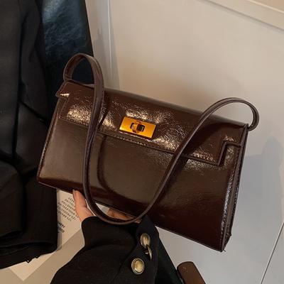 French Simple Small Bag Women'S High-End Texture Versatile Casual Small Square Bag Retro Commuter Messenger Bag