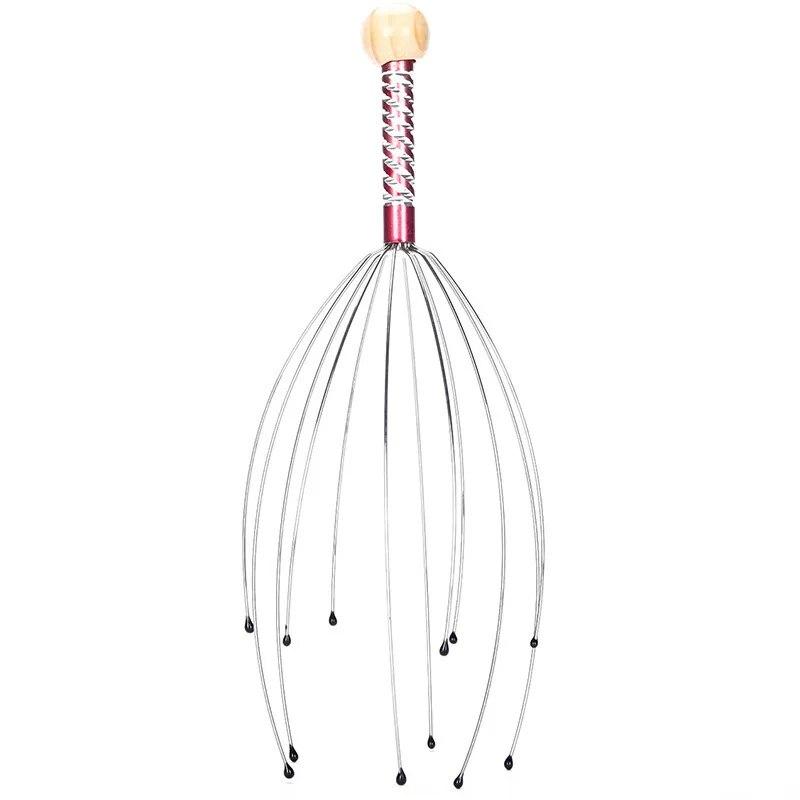 

Head Massager Octopus Head Massager Stainless Steel Engraved Head Relaxer Brain Massage Claw Scalp Scratcher Itch Reliever